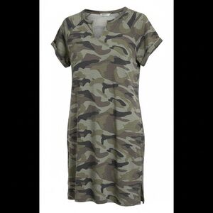 🆕 NWT Cable & Gauge Camo T-Shirt Dress | Size L | $58 Retail
